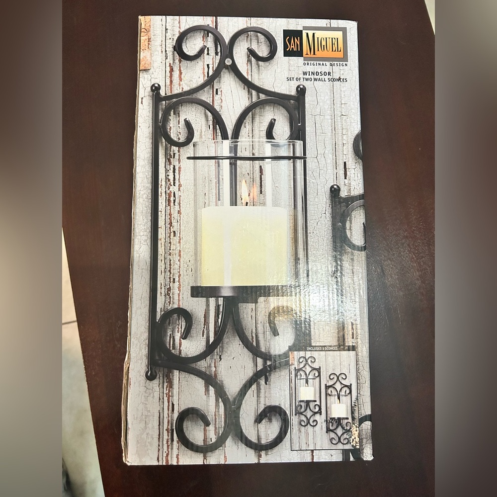 San Miguel Black Wall Sconce Candle Holder